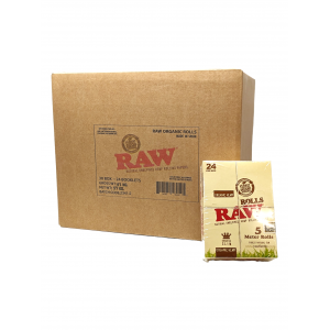 Raw Organic Hemp Rolls 5 Meters (9ft) - 24ct Box [MASTER CASE OF 30]